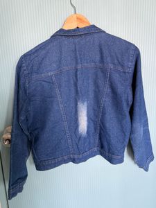 Dark blue Denim Jacket with Patch work for women