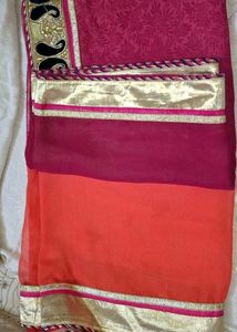 Double Colour Party Wear Saree
