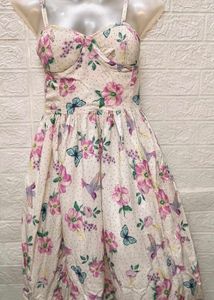 Pinic/ Party Wear Floral Corset Dress M Size
