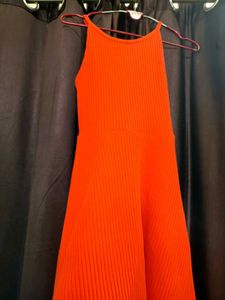 Orange Skater Dress