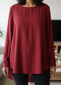 Red Long Sleeve Top