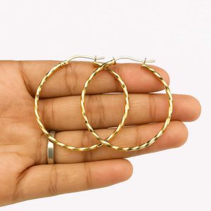 Gold Hoop Earrings Pack Of 2