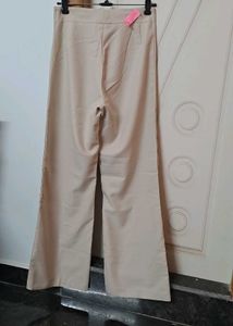 Beige Flared Pants - 35