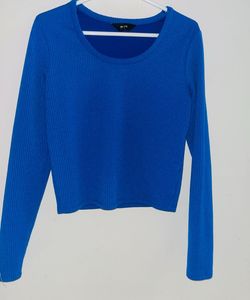 Blue Ribbed Pullover From Max