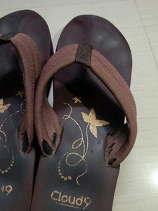 Cloudy Floral Flip Flops