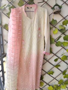 Peach and cream Kurta Set