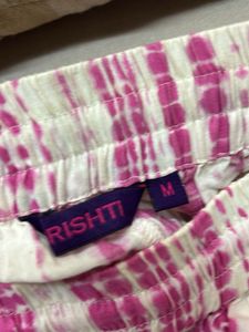 Pink &amp; White Tie-Dye Palazzo Pants
