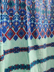 Blue Floral Printed Kurti