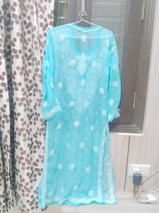 M Selling Georgete Kurti Wid Chicken Kadahi
