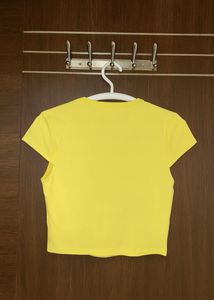 Yellow Cropped T-Shirt