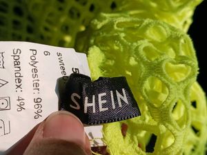 “NEVER TOO LATE” Neon Mesh Top – by SHEIN