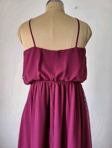 Elegant Magenta Maxi Dress