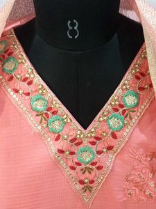 Extremely Beautiful Brand New Pink Banarasi Suit S