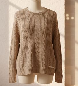 new beige classic minimal oversized sweater