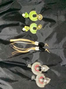 Combo Of Three Earrings