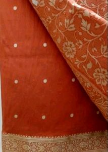 Floral Orange Saree