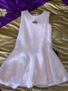 Cute Pink Fuzzy Party Dress