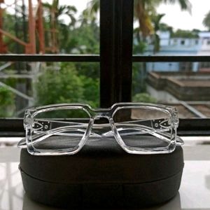COMBO -White Sneakers Shoe nd Transparent Sunglass