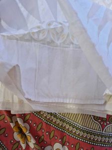 Holi Special White Silk Saree