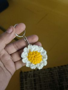 Daisy Crochet Keychain