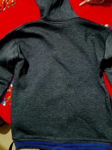 Blue Grid Zip-Up Hoodie