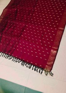 Maroon Colour Pure Kanchipattu Saree