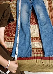 Flared Blue Leg Jeans - Size 26