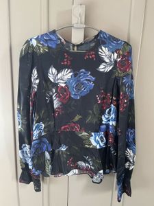 Zara Print Peplum Top, Used Only Once
