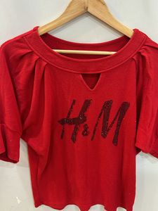 Combo: Zara Stripe Top ‼️ H&amp;M Red Tee