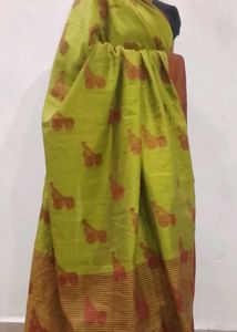 Beautiful Olive Green Pattu Saree