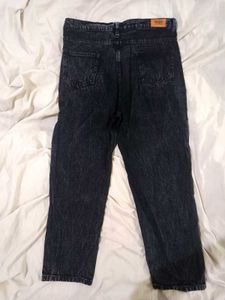 Vintage Black Acid-Wash High-Waist Mom fit Jeans