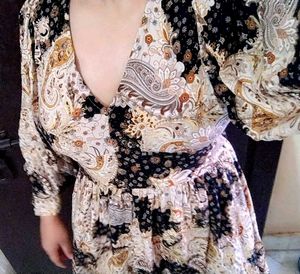 Party Wear Western Floral Frock Dress For Women