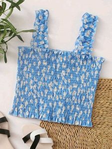 Floral Smocked Tank Top