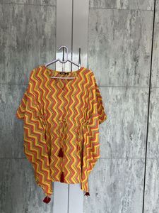 Boho Print Tassel Tie Kaftan