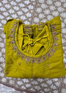 Lime green kurta