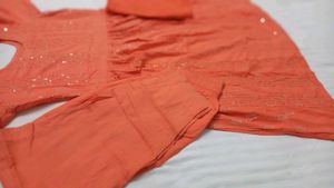 Peach Kurta Set