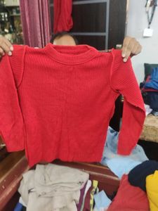 Red Knit Pullover