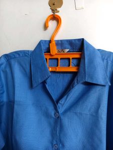 Blue Formal Pure Linen Shirt - Unisex