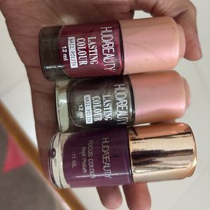 Set Of 3 Hudabeauty Nail Enamel
