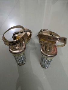 Gold Heels with Embellishments