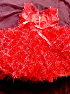 Red Floral Party Dress