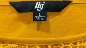 Fig&#39;s Yellow Half Crochet Top