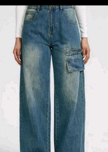 Newme Pocket Wide Leg Jeans