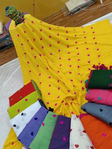 Yellow Printed Saree
