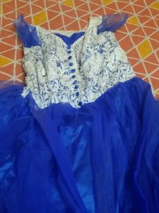 Blue &amp; White Party Dress