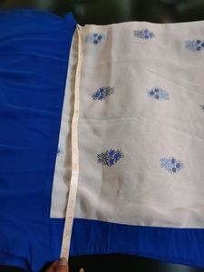 ldeal For Holi Ives White Blue Kurta With Lining S