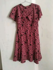 Charcoal Short Pink Dress