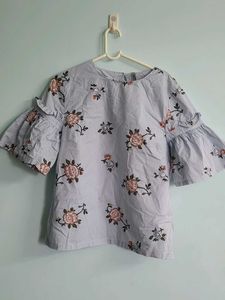 Striped Floral Top