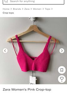 Zara Rib Pink Crop.top