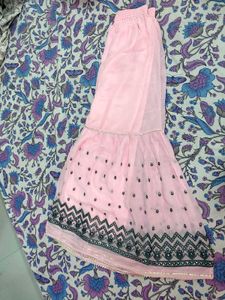 Pink Embroidered Sharara Kameez